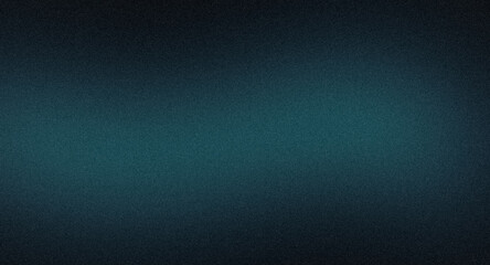 Grainy noise texture background, blue abstract vibrant glowing color gradient shape on black backdrop, dark banner poster header cover wallpaper design