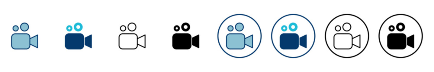 Video camera icon vector isolated on white background. Video camera vector icon. Camera Icons. Movie Sign. Cinema