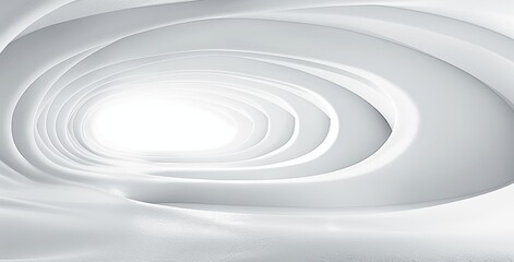 Obraz premium Modern Minimalist Futuristic White Background with Curved Lines 3D Rendering for Presentation or Social Media Banner