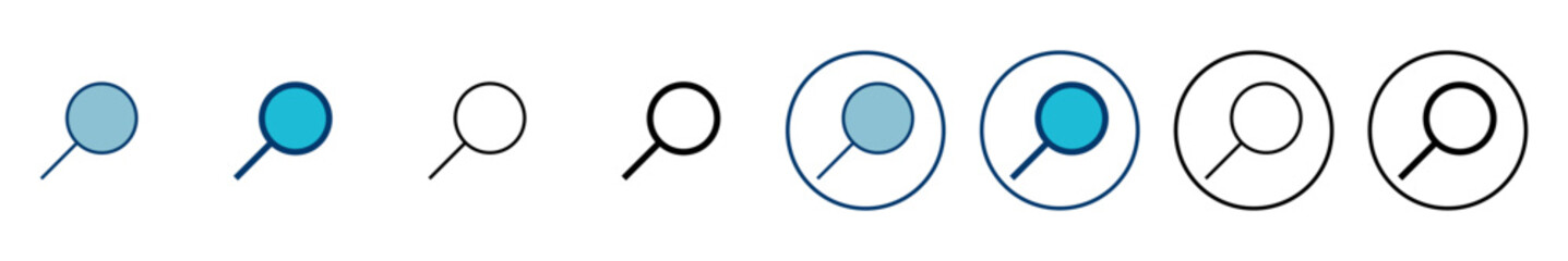 Search icon vector isolated on white background. Glass vector icon. search magnifying glass icon. Find