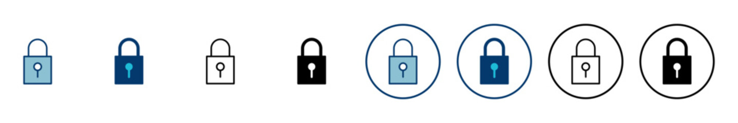 Lock icon vector isolated on white background. Encryption icon. Security symbol. Secure. Private