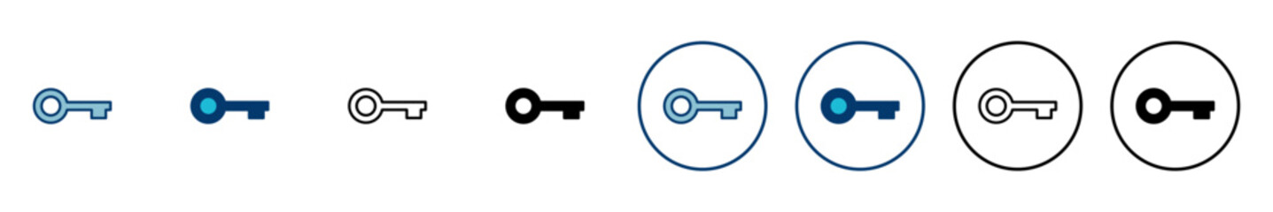 Key icon vector isolated on white background. Key vector icon. Key symbol. security