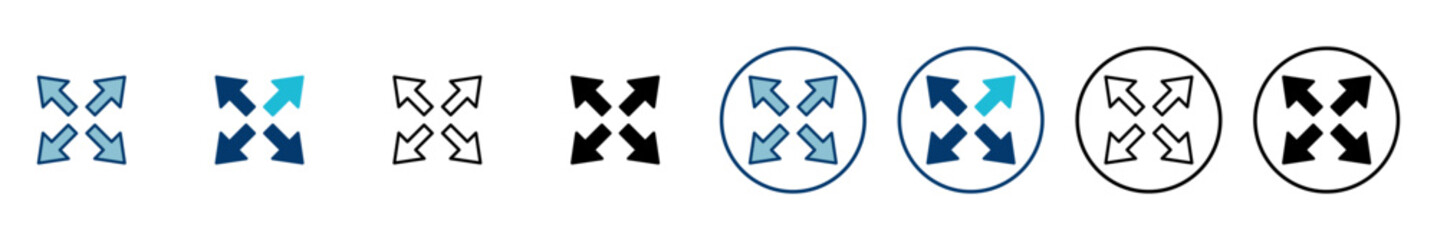 Fullscreen Icon vector isolated on white background. Expand to full screen icon. Fullscreen sign icon. Arrows symbol