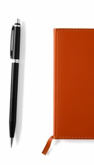 Black Pen and Notebook