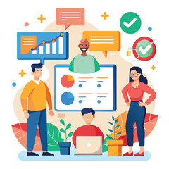 company customer survey illustration