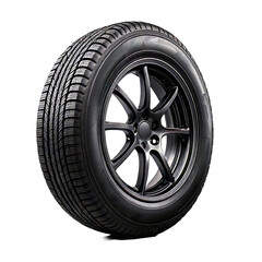 Obraz premium car wheel tire isolated on white