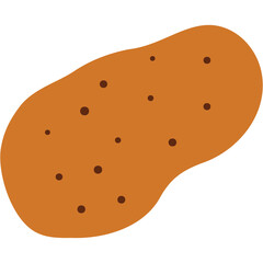 Potato Raw Illustration