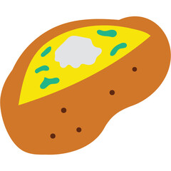 Stuffed Potato Illustration