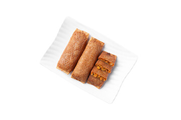 Korean traditional food buckwheat pancake png photo 한국의 전통음식인 메밀전병 png 사진