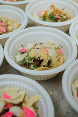 Soto is a typical Indonesian food in the form of soup made from meat and vegetable sauce.