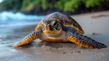 Fototapeta premium Sea Turtle on the Beach