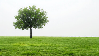 Fototapeta premium Fog in nature, beautiful natural scene view of fog in the forest with landscape by AI generative.