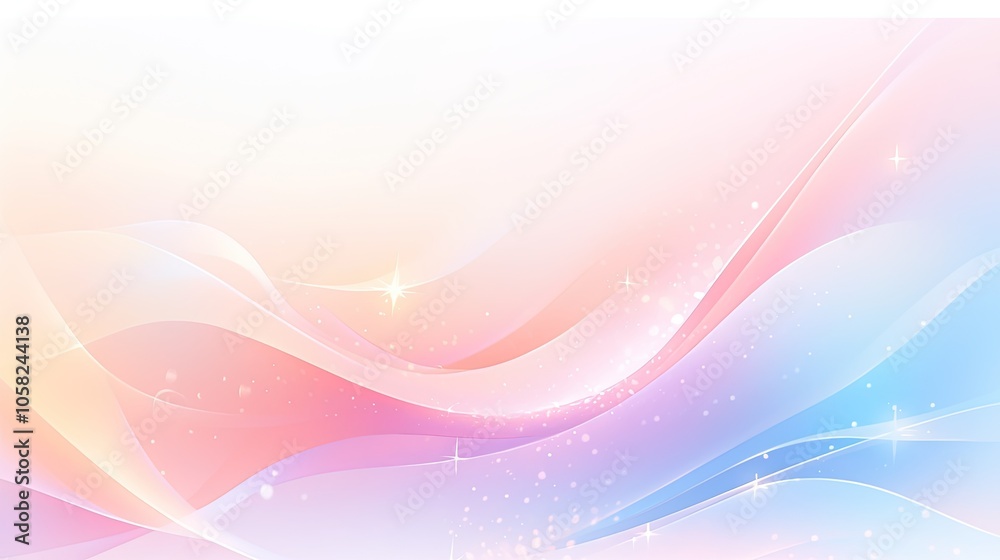 Wall mural Modern abstract background with smooth gradient transitions in pastel colors.