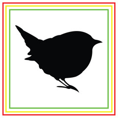 bird silhouette vector design on white background