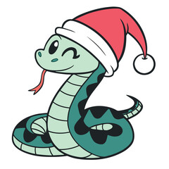 Fototapeta premium Cute snake. Chinese 2025 New Year symbol