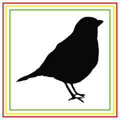 bird silhouette vector design on white background