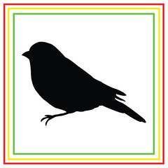 bird silhouette vector design on white background