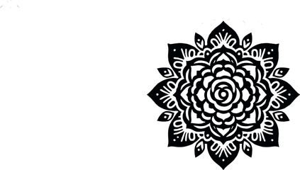 Mandala design silhouette vector