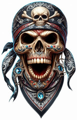 Naklejka premium TRIBAL TATOO トライバル タトゥ 刺青ドクロ