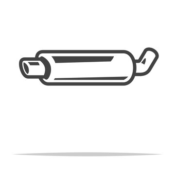 recommend clip art: Car exhaust pipe outline icon transparent vector isolated