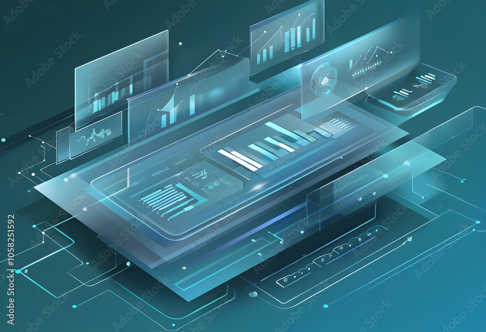 Leinwandbilder digital documents created using future world technology. automated invoice and receipt management co
