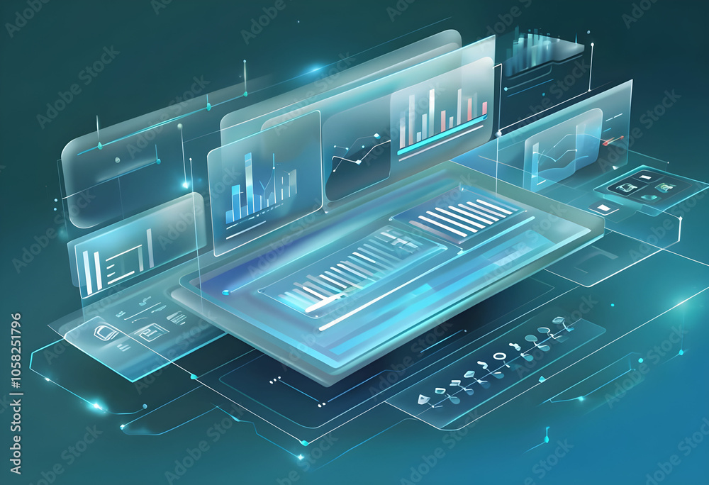 Leinwandbilder digital documents created using future world technology. automated invoice and receipt management co
