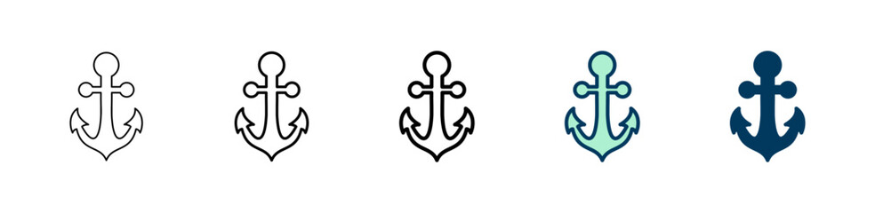 Anchor icon logo design. Anchor sign and symbol. Anchor marine icon.