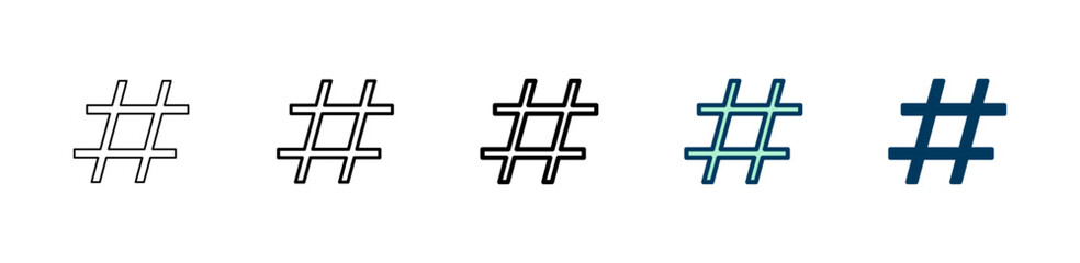 Hashtag icon logo design. hashtag sign and symbol