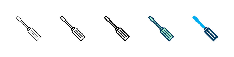 Screwdriver icon logo design. tools sign and symbol