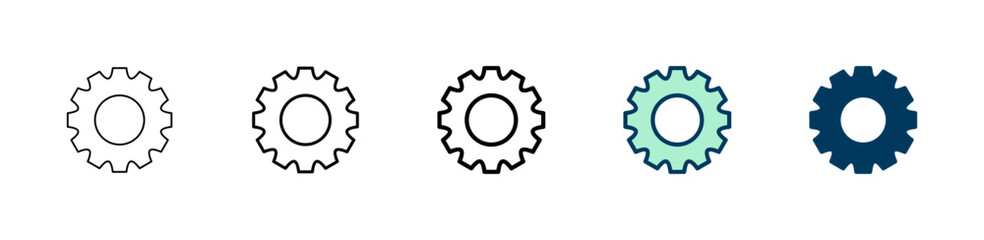 Setting icon logo design. Cog sign and symbol. Gear Sign