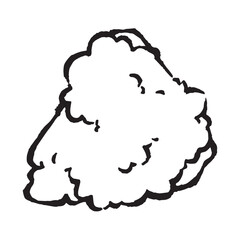 Crispy fried chicken thigh line art