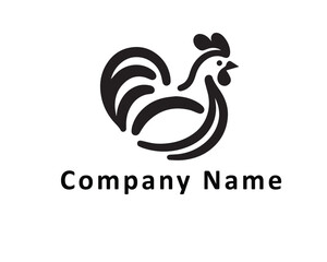 Simple chicken logo, ideal for farm branding