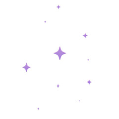 3d purple star sparkle