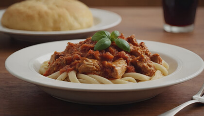 chicken ragu on a plate