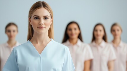 Fototapeta premium Confident Woman Leading Diverse Team Meeting