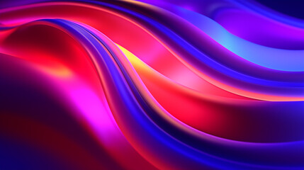 Naklejka premium Vibrant abstract waves in red, blue, and purple tones