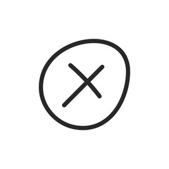 Hand drawn check mark doodle icon