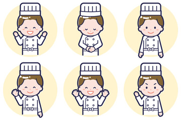 男性シェフのポーズセット_02