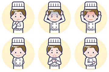 男性シェフのポーズセット_05