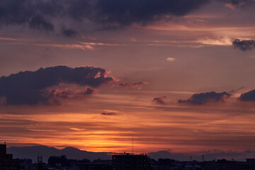 茜色の空
