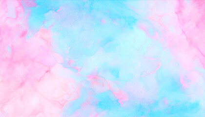 Obraz premium 水彩風ピンクと水色の大理石のようなマーブル模様の背景