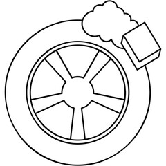 Tire Cleaning Icon