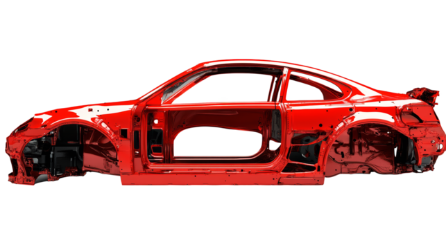 Car accident damage, broken front end, requires repair automotive collision, vehicle crash, insurance claim