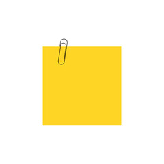 yellow note paper with clip