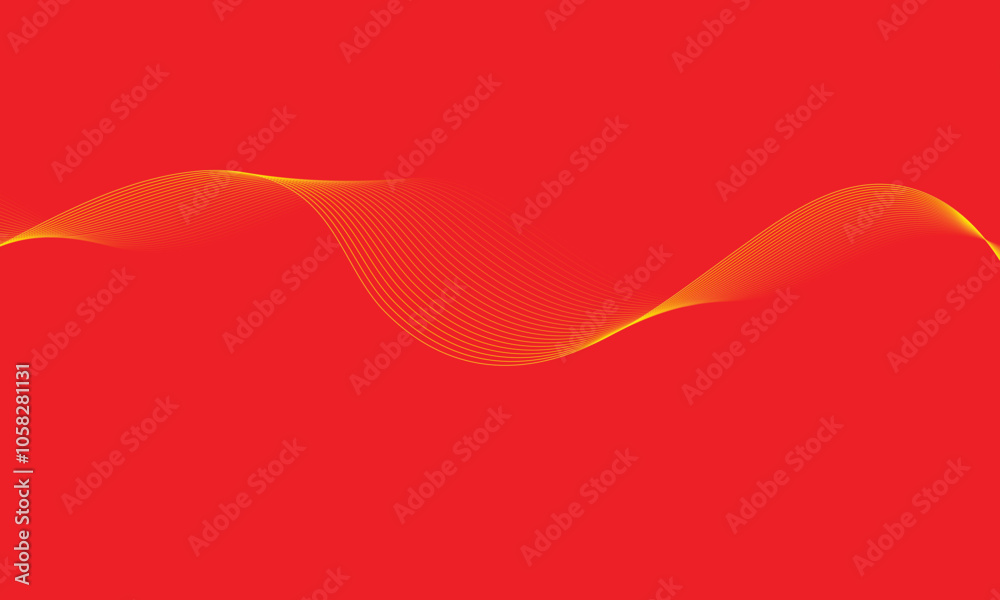 Poster abstract seamless red yellow blend line pattern on red suitable for banner, poster.