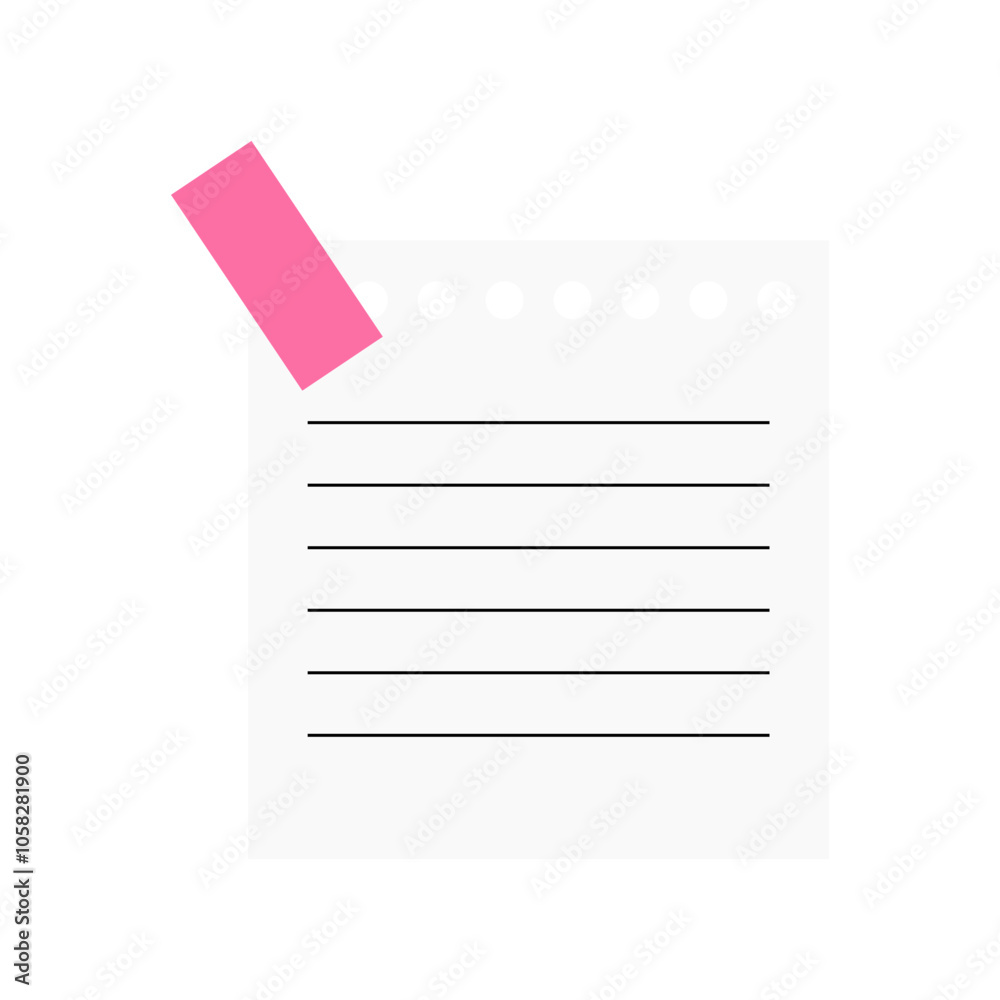 Poster note paper with tape