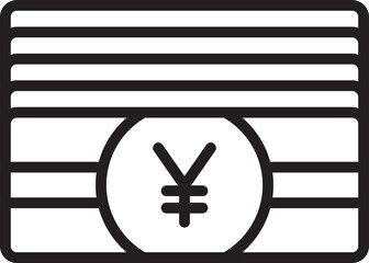Stack of Yuan Money Icon