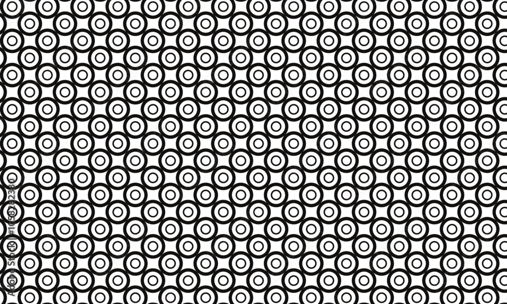 Poster abstract black double circle pattern suitable for banner, poster.