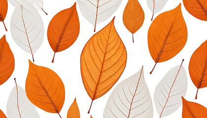 Obraz premium Elegant Autumn Leaves Pattern - Embrace the Beauty of Fall