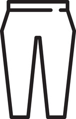 Trousers Line Icon Illustration
